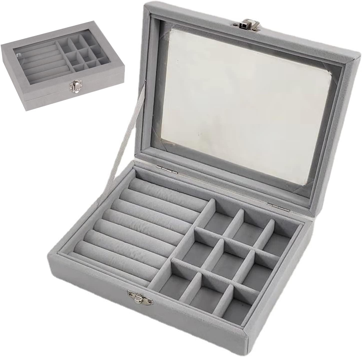 Schmuckaufbewahrungsbuch Transparent - 84 Fächer + 30 Taschen Für Reise