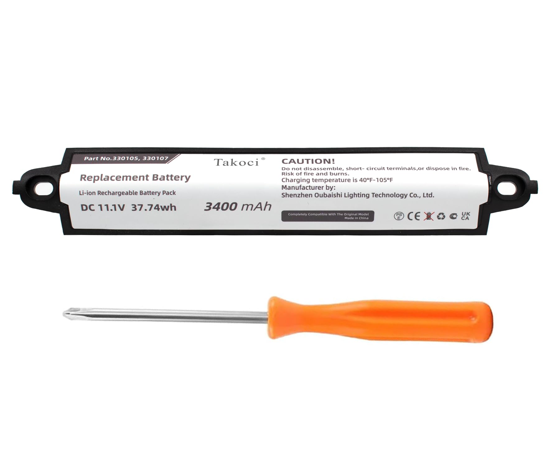 SCESMIA 330107 Battery Replacement Compatible with Bo-se Soundlink Soundlink 2 Soundlink 3 SoundTouch 20 Soundlink II Fits P/N 404600 414255 359495 359498 330107/A 330105A 359498 11.1V 3400mAh