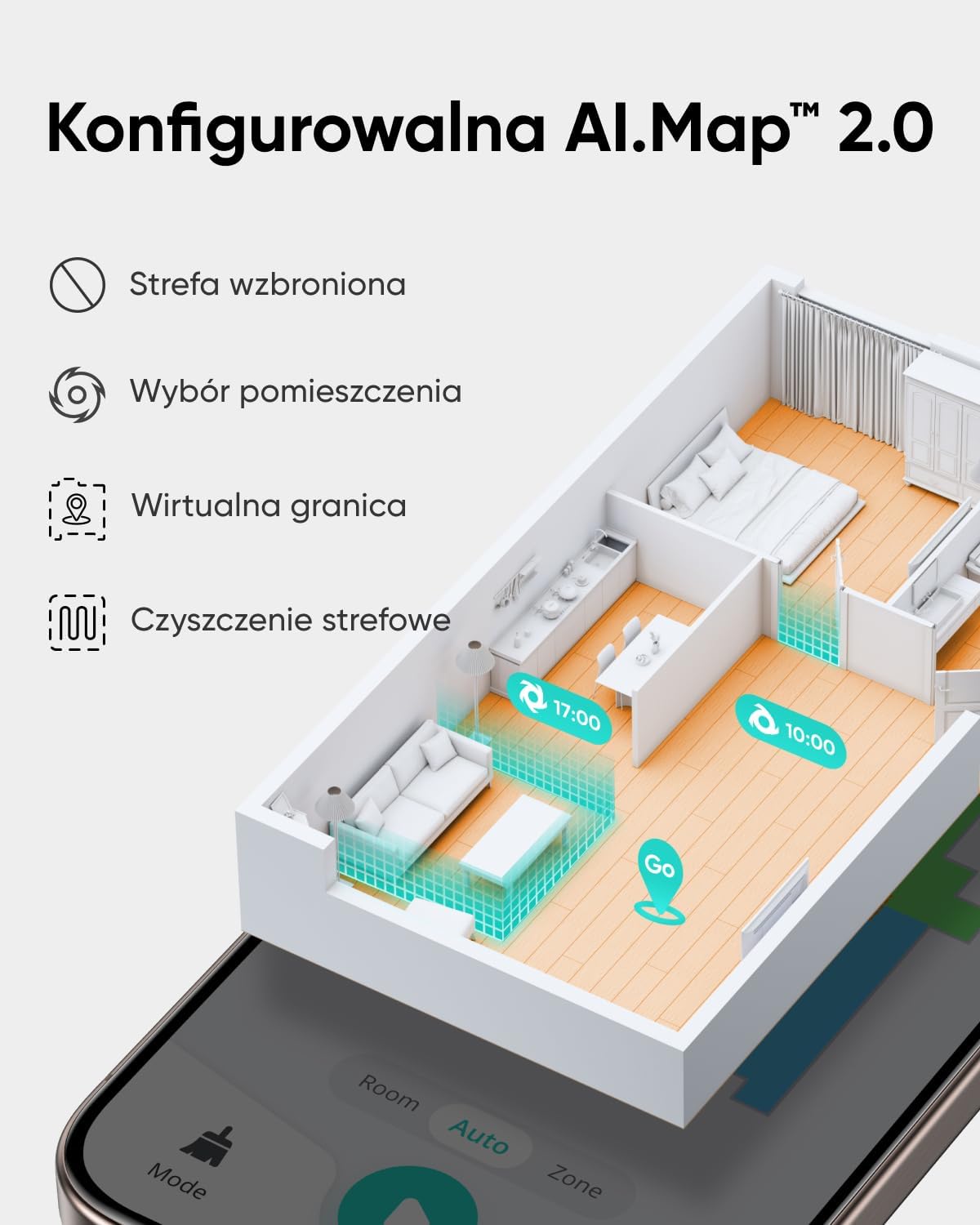eufy Clean L60 robot odkurzający ze stacją ssącą, bardzo duża siła ssąca 5000 Pa, zapobiega plątaniu się włosów, stacja odsysająca 60 dni bez opróżniania, nawigacja laserowa iPath(odnowiona)