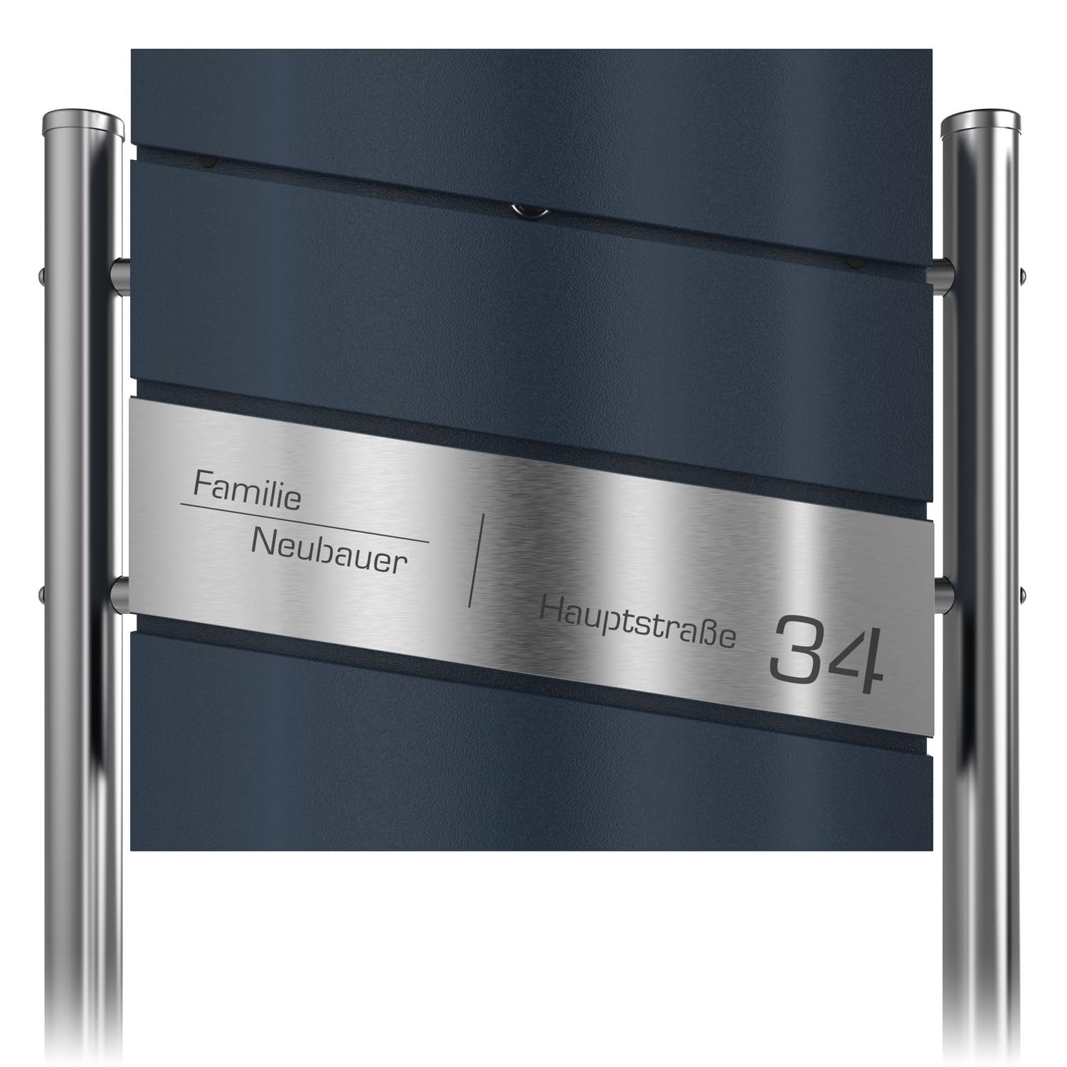 Boîte aux lettres personnalisée en acier inoxydable RAL 7016 design haut de gamme