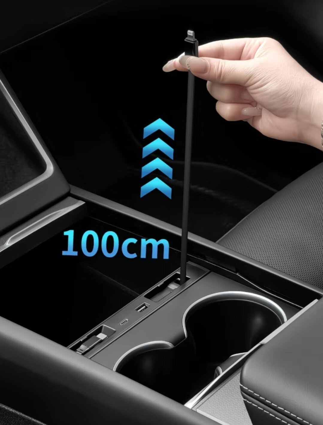 Cargador USB Hub de coche para Tesla Model Y Juniper 2025-2026 & Model 3 Highland 2024-2026,Soporte de carga rápida USB-C,Accesorio Apto para Adaptador de Consola Central de Tesla,Concentrador USB