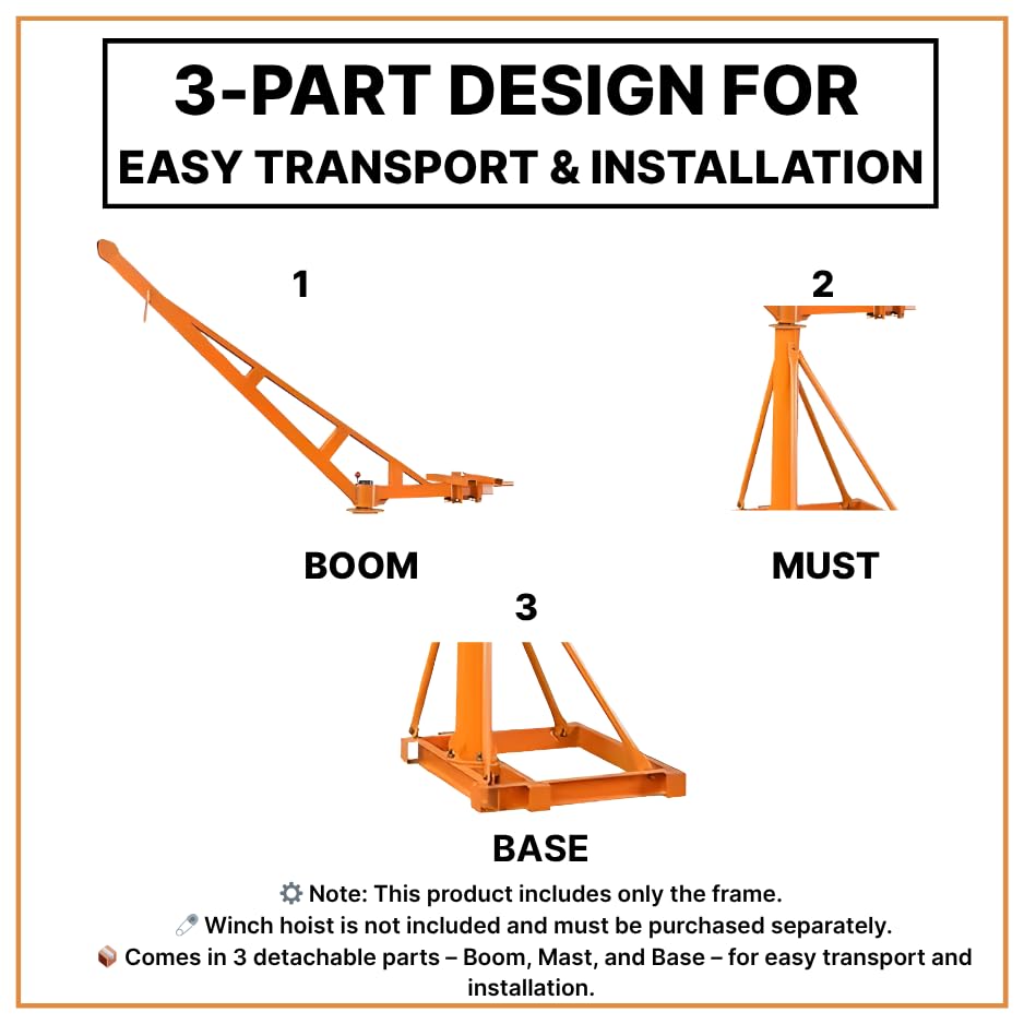 Image of IND Monkey Lift Crane /Portable Mini Crane 65 Kg Frame Pure Copper Motor Single Phase Material Lifting Machine 8mm GI Wire Rope 135 Feet Heavy Duty