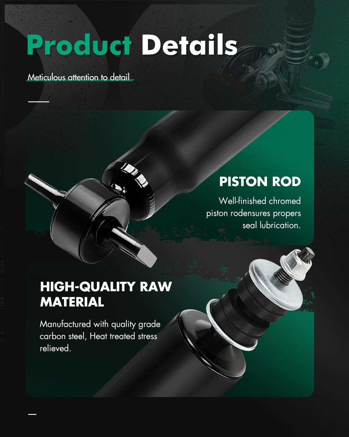 SCITOO Shocks Absorbers, Front Rear Gas Struts Shock Absorber Fit for 1998 1999 2000 2001 2002 2003 for Ford for F-150 344367 37131 344374 37132 Set of 4