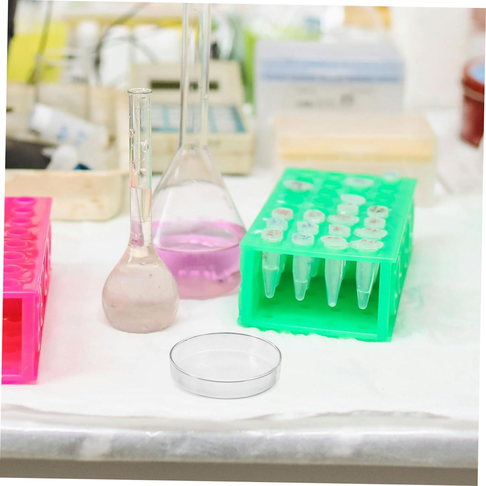 5 Placas De Petri Para Experimentos Científicos Placa De Laboratorio Transparente