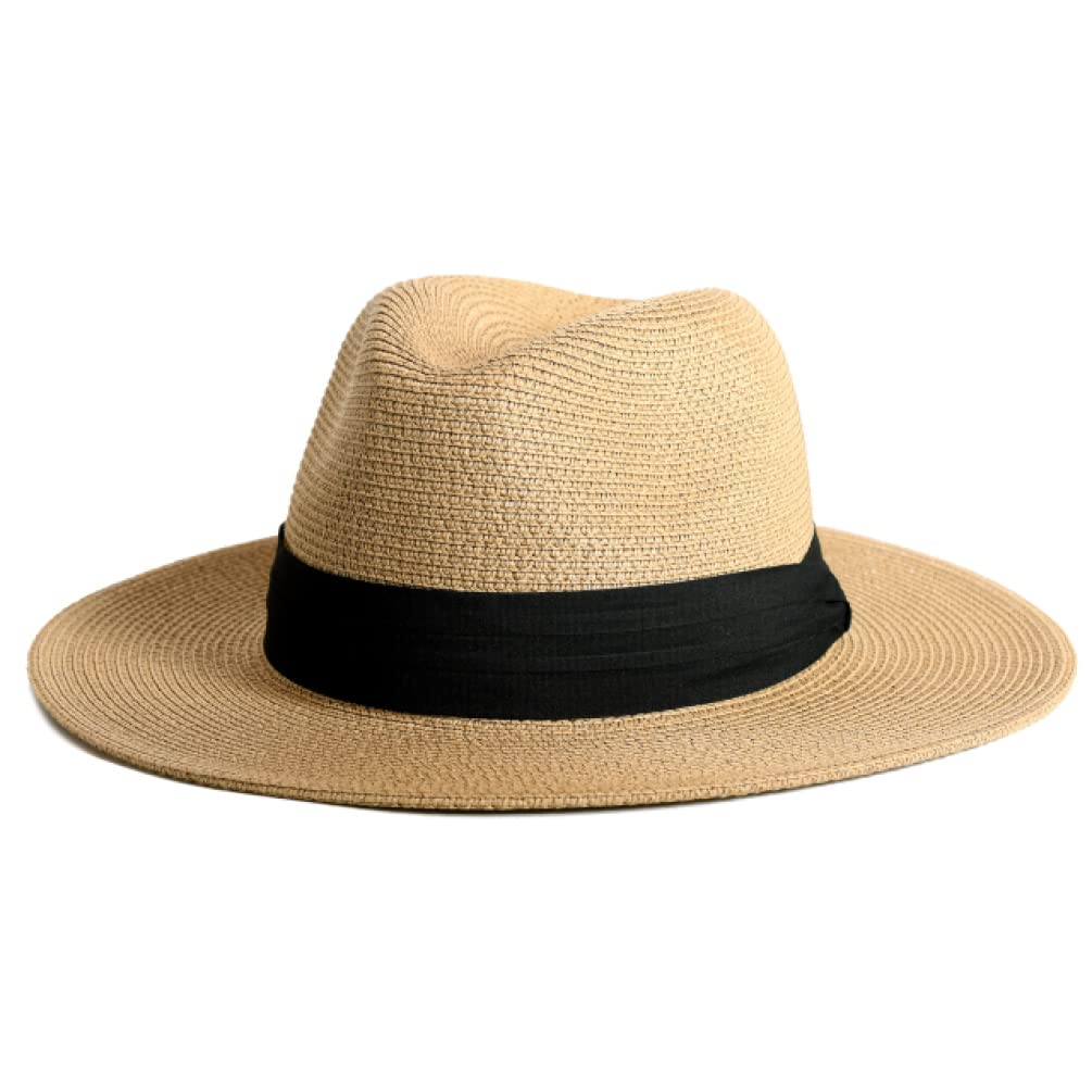 Cappello da Sole da Donna Cappello Panama Cappelli da Sole Estivi da Donna Uomo Cappello da Spiaggia in Paglia da Uomo Protezione dai Raggi UV
