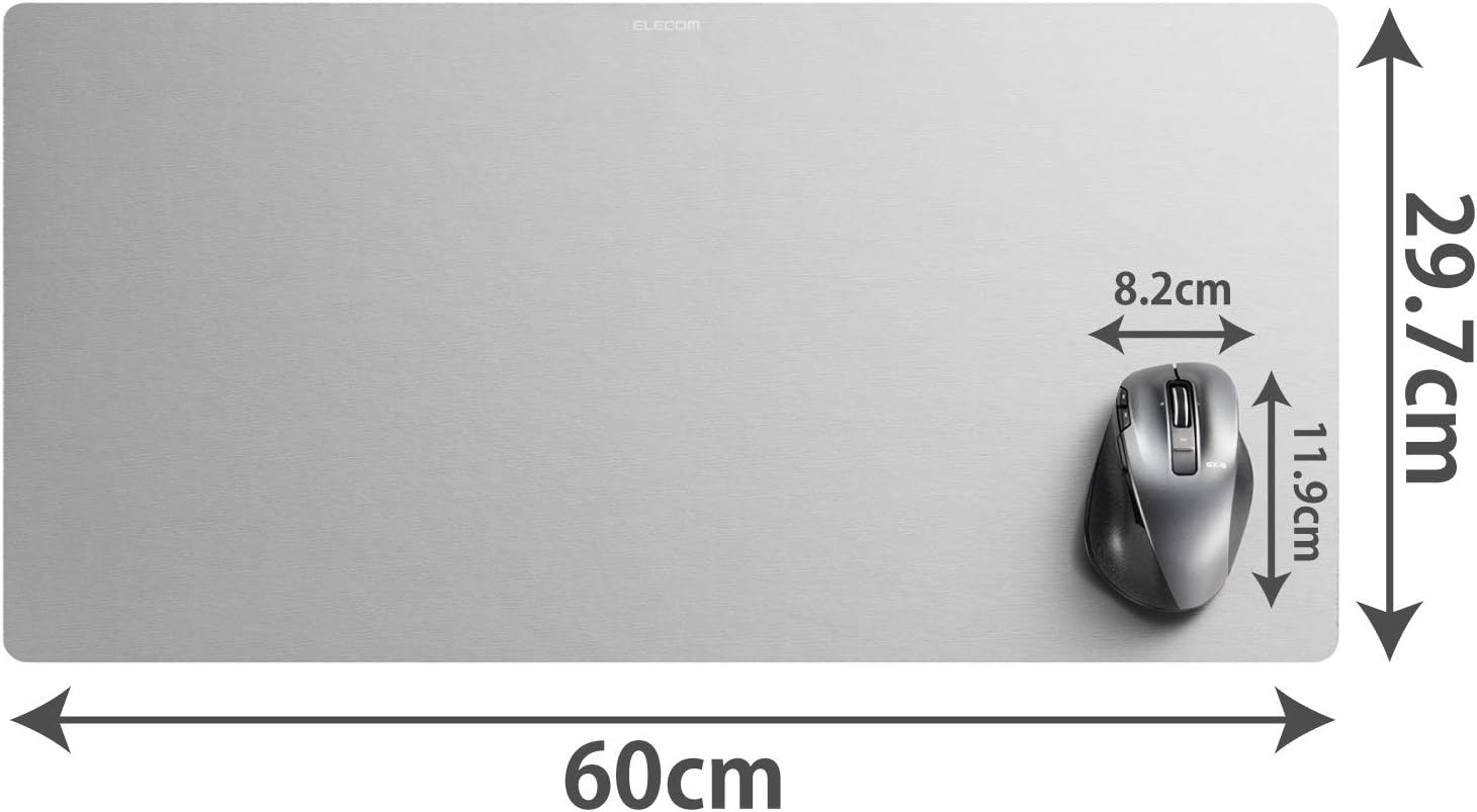 ELECOM Extra Large Size Mouse Pad/Desk Mat/Huge/XXL/Precise Control/Anti-Skid/Comfortable Gray MP-DM01GY