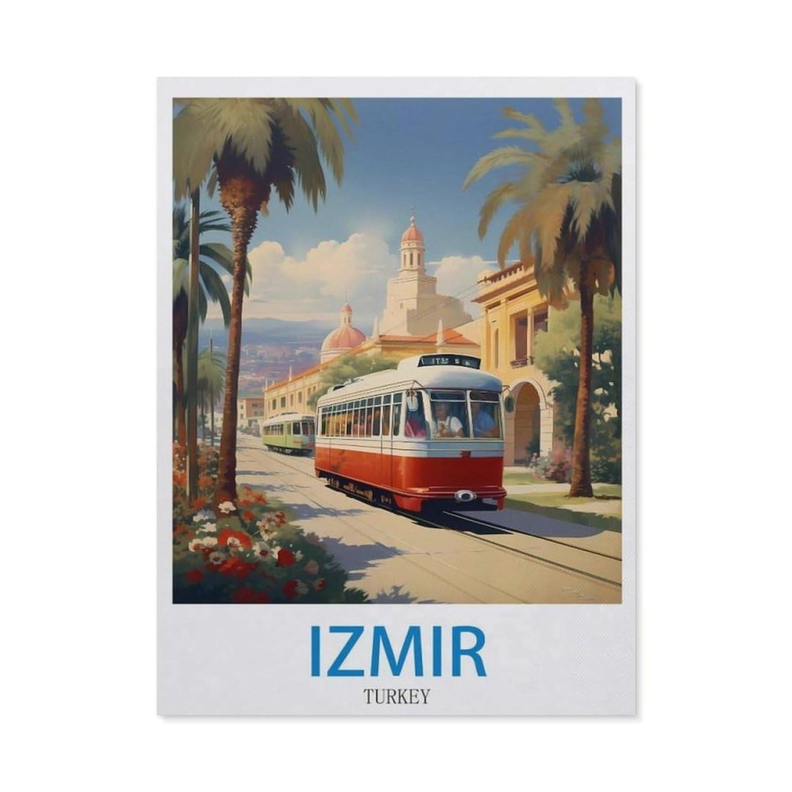 Metal Sign，Izmir Turkey，Vintage Tin Sign Home Kitchen Bar Cafe Club Cave Wall Decor(15x30cm）6x12 inch-EE3