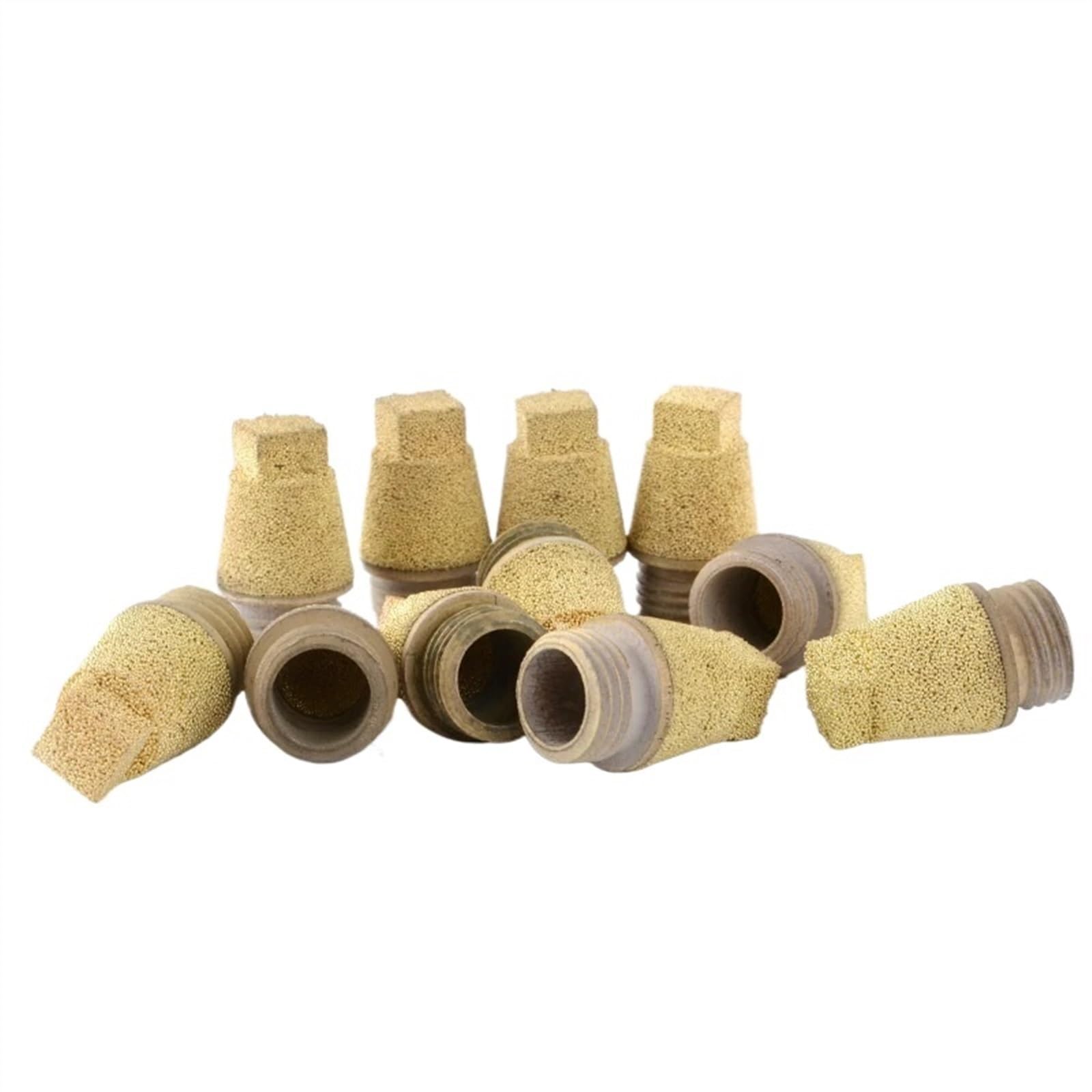 10 pièces/lot SCQ 1/8 1/4 3/8 1/2 3/4 Silencieux pneumatique échappement d'air fritté cuivre Laiton(1/2")