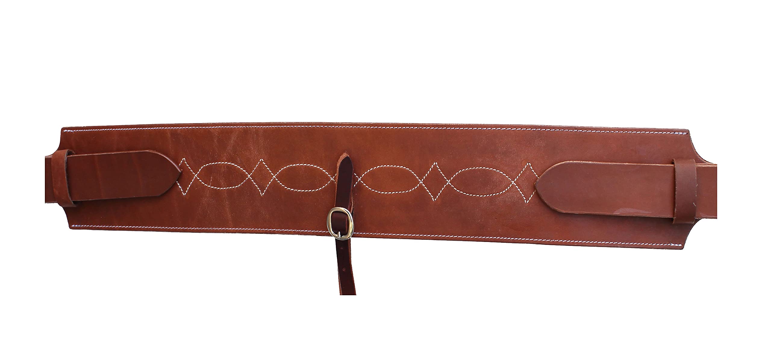 CHALLENGER Horse Floral Tooled Dark Brown Leather Rear Flank Saddle Cinch Billets 97101AT