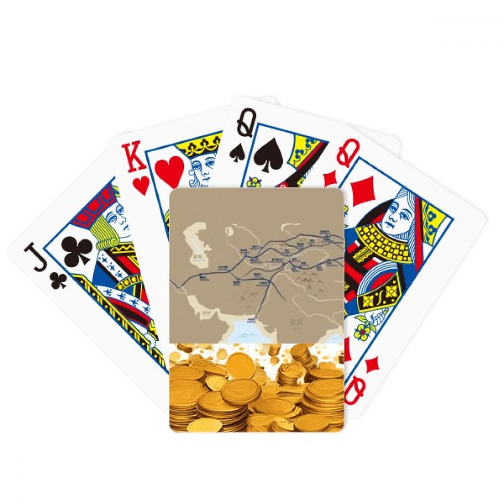 no/noOld Age Journey to the Silk Road Map Gold Playing Card Classic Game