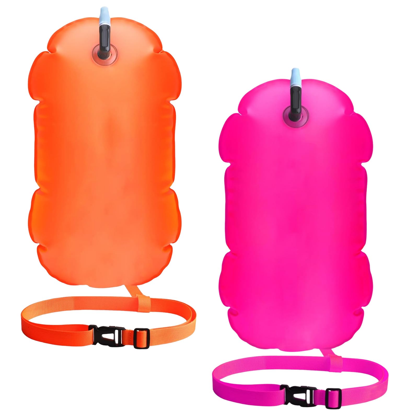 2 Pack Tow Floats for Open Water Swimming,Waterproof Swim Buoy,Inflatable Wild Swimming Float,Tow Air Float Suit,for Outdoor Sports Snorkeling Triathletes Accessories,Swim Bubble Highly Visible