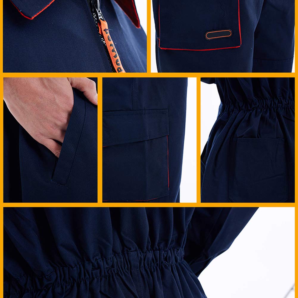 Latzhose, Latzhose Herren, 85% Polyester 15% Baumwolle Staubdicht Verschleißfest Schmutzabweisend Geeignet Für Verschiedene Branchen,Blau,XXL