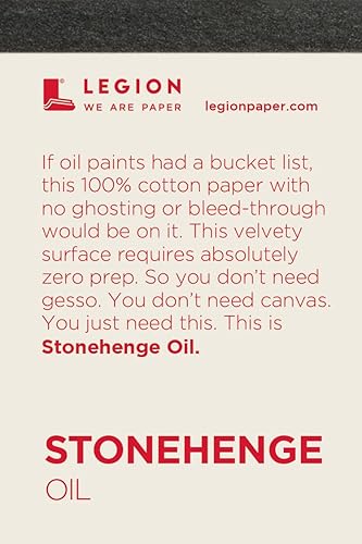 Stonehenge Oil 320gsm Pad 2.5x3.75 pulgadas, blanco