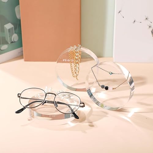 Miniatura 4 de Paquete de 4 bloques acrílicos para exhibición, pedestal transparente, borde pulido, acrílico pulido, bloque elevador, base de trofeo, pedestal para