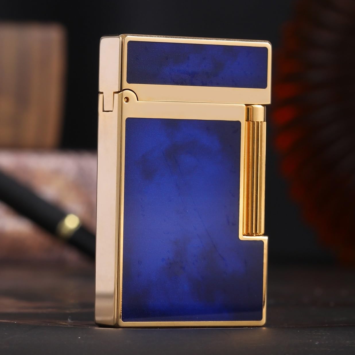 Pure Copper Lighter Classic Flip-top Grinding Wheel Soft Flame Lighter Metal Refillable Butane Gas Lighter Nano Paint Side
