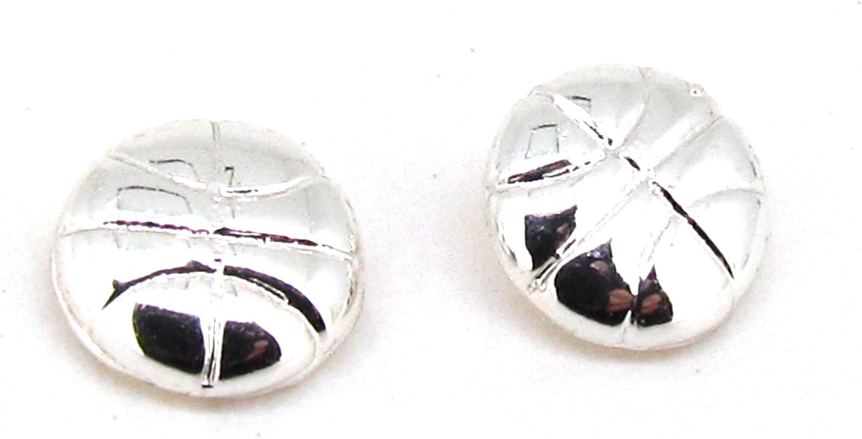 STERLING SILVER MINI BASKETBALL EARRINGS ON POSTS