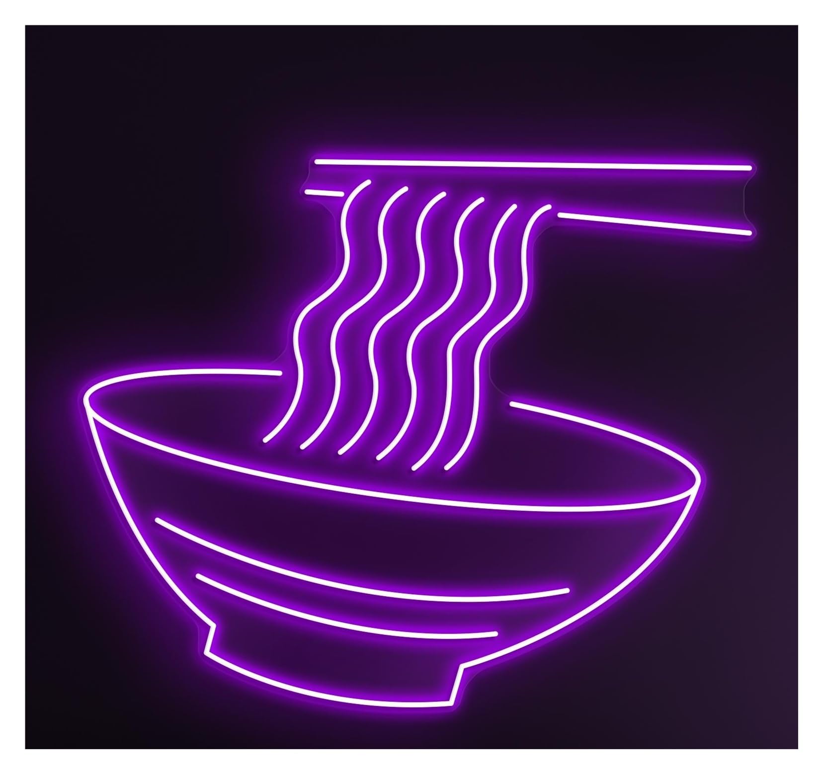 RONGCH Hanging Art Signs Ramen Neon Sign Japanese Noodle LED Light Food Shop Wall Decor Restaurant Deli Market Kitchen Home Hanging 48cm