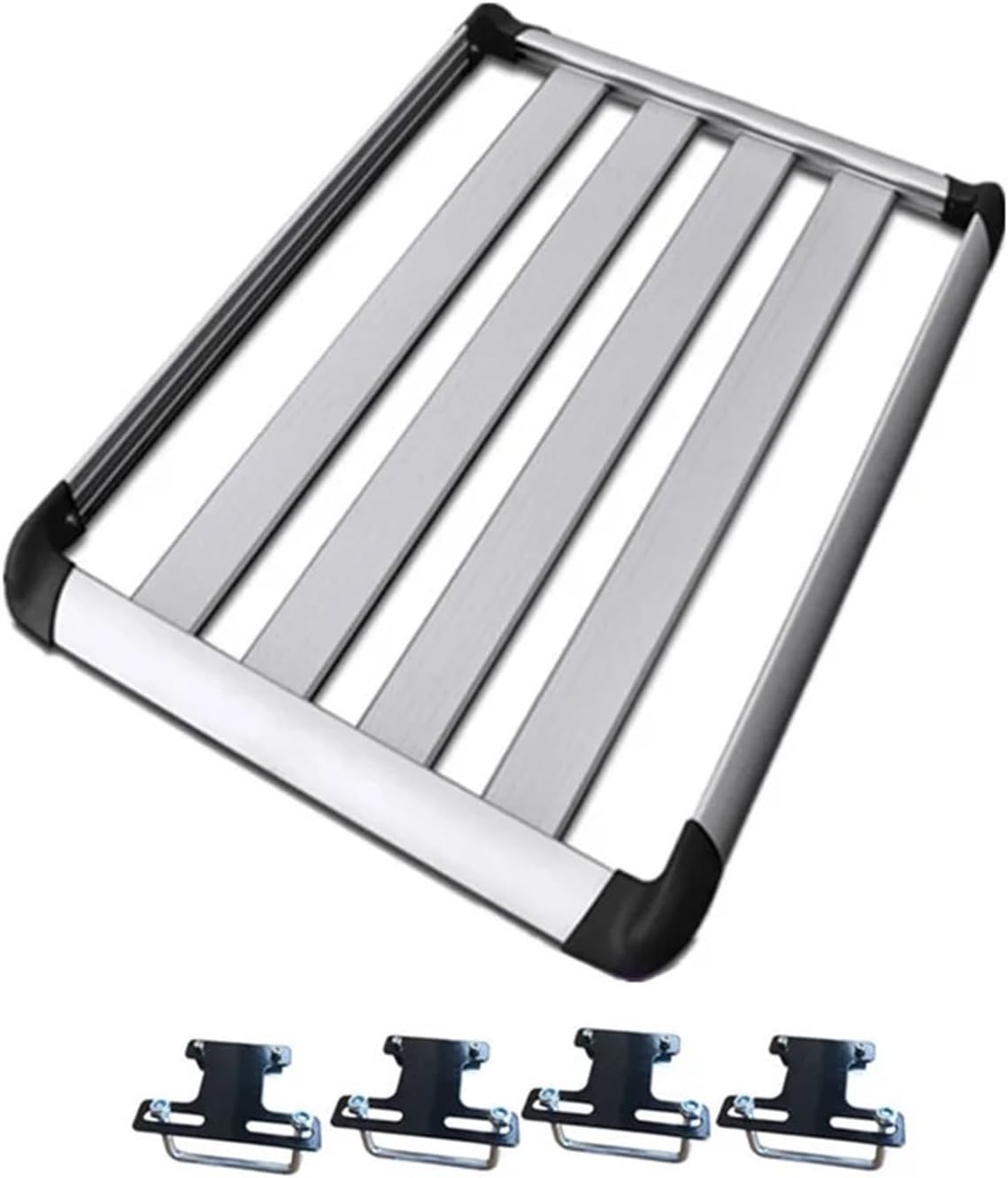 100x90CM 車のルーフカーゴキャリアバスケット シルバー