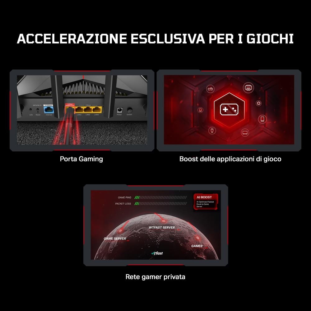 TP-Link Wi-Fi 7 Archer GE230 Router Gaming Dual-Band BE3600Mbps, 2 Porte 2.5Gbps, 3 Porte Gigabit, Canali 320MHz, 4K-QAM, Beamforming, HomeShield, Quad-Core CPU, Non Supporta xDSL