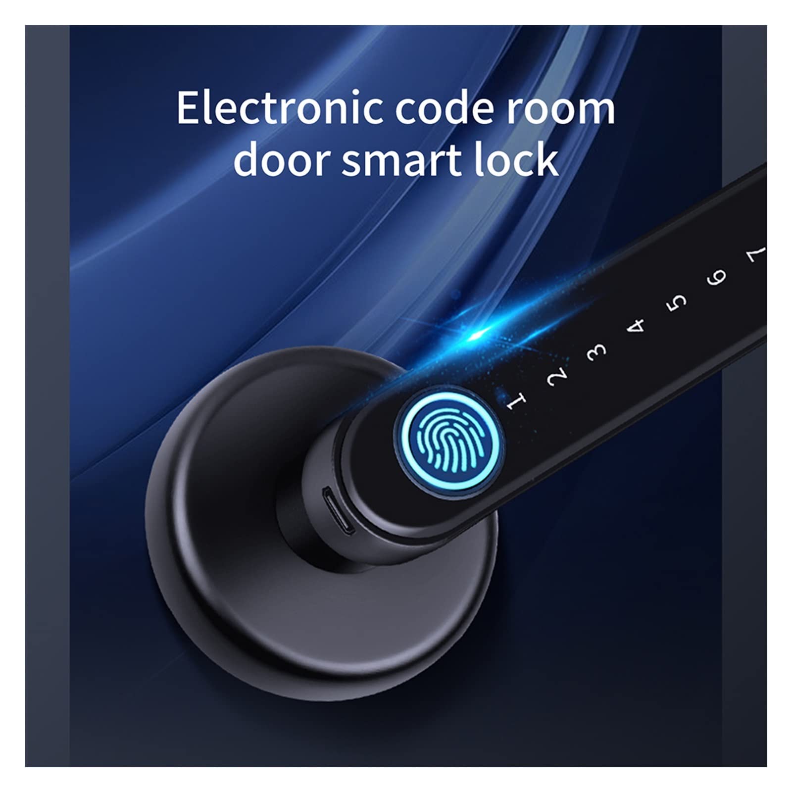 Serratura intelligente Tuya Fingerprint Smart Door Lock Keyless Entry Manopole biometriche for porte serratura Password Serratura digitale elettronica for casa Qualsiasi porta(Silver No APP-01)