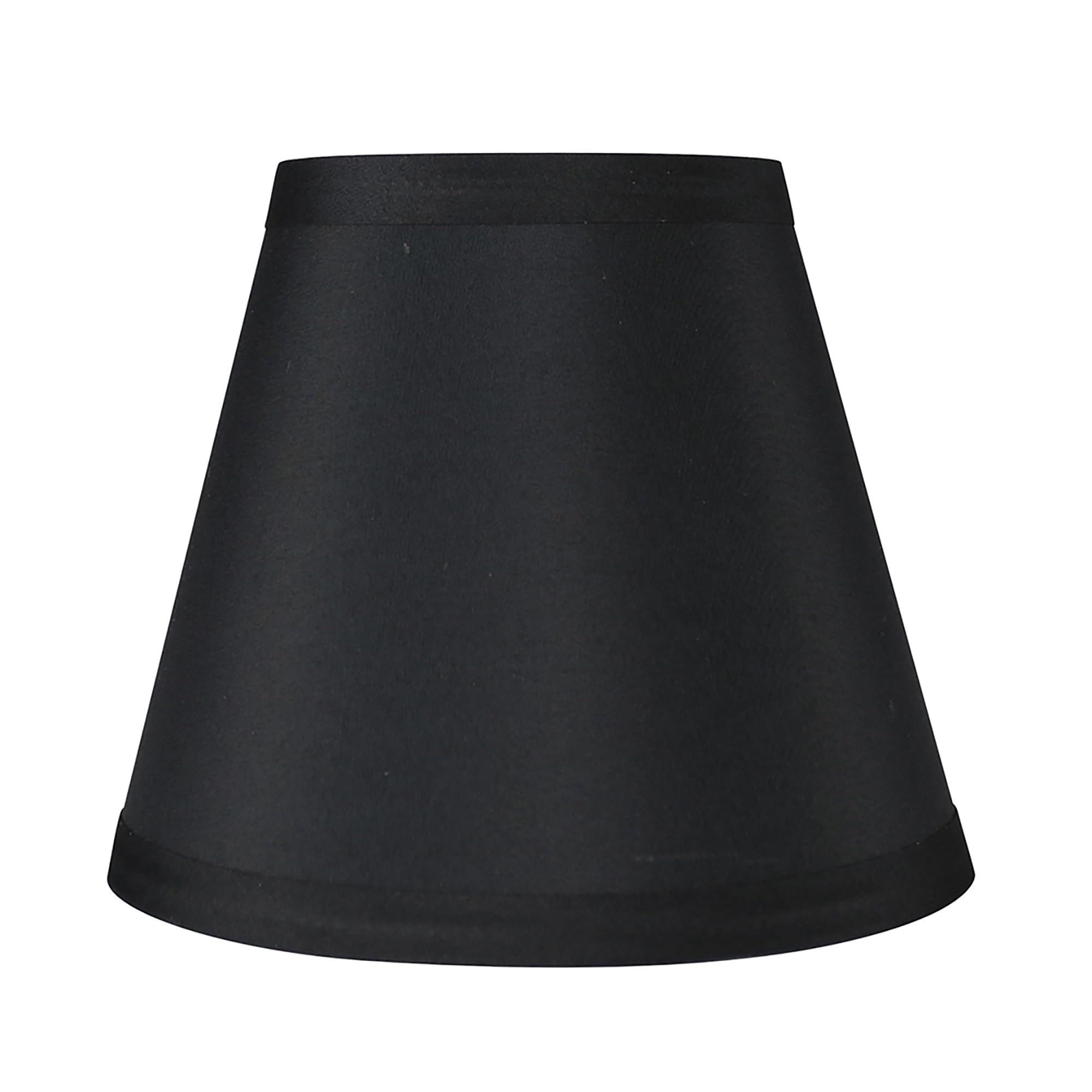 Meriville Chandelier Lamp Shades, 3.5-inch by 6-inch by 5-inch, Clip-on (Set of 2, Black)