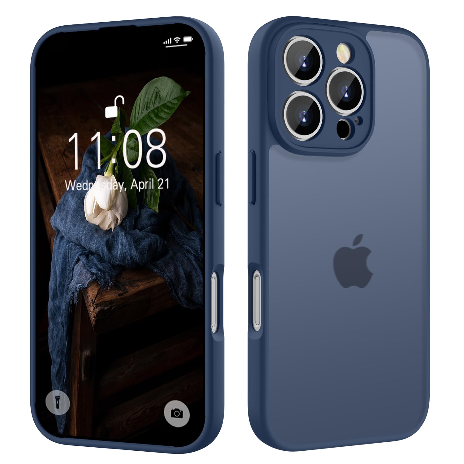 Coque iPhone 16 Pro Max antichoc de qualité militaire contre les chutes bleu - 8