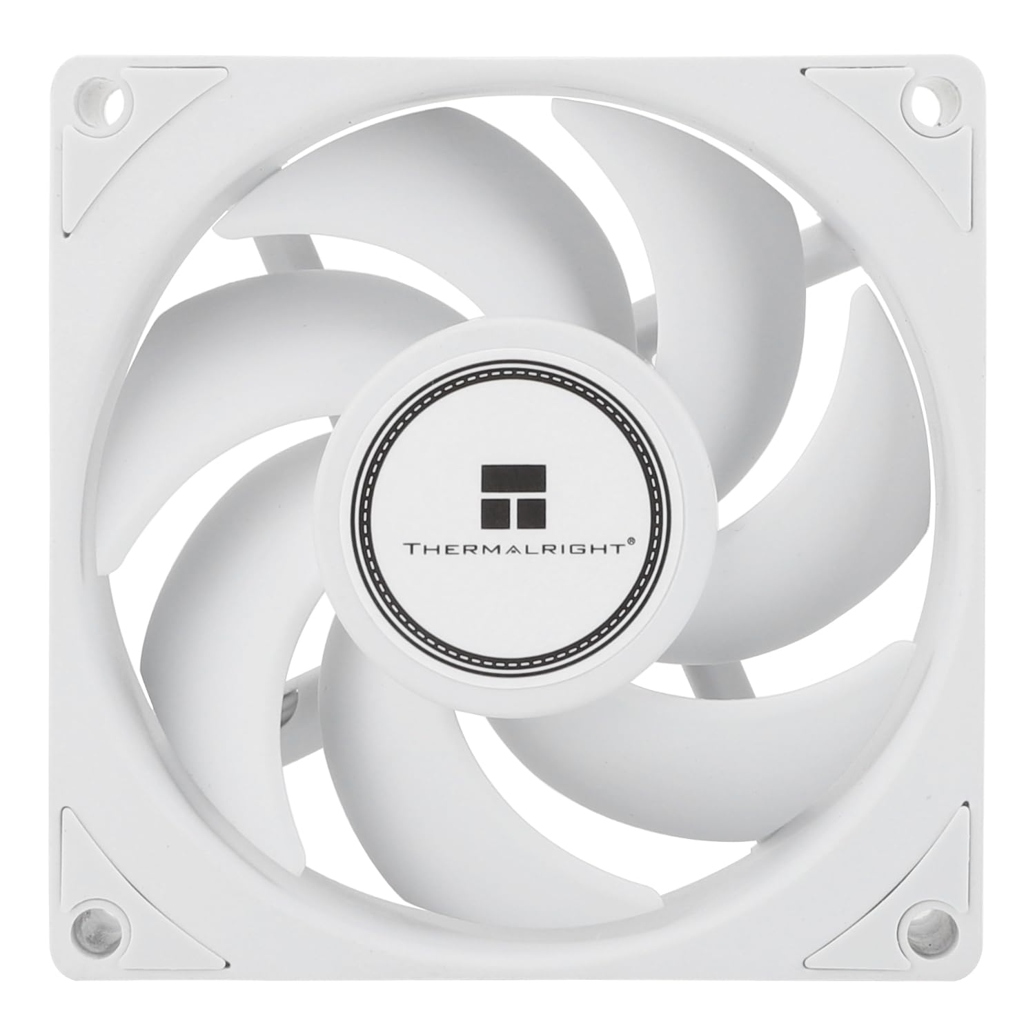 Thermalright TL-B8W CPU wentylator komputerowy, cichy, 4-pinowy PWM, cichy wentylator chłodzący, 80 mm, prędkość 2200 obr./min, 80 x 80 x 25 mm (biały)