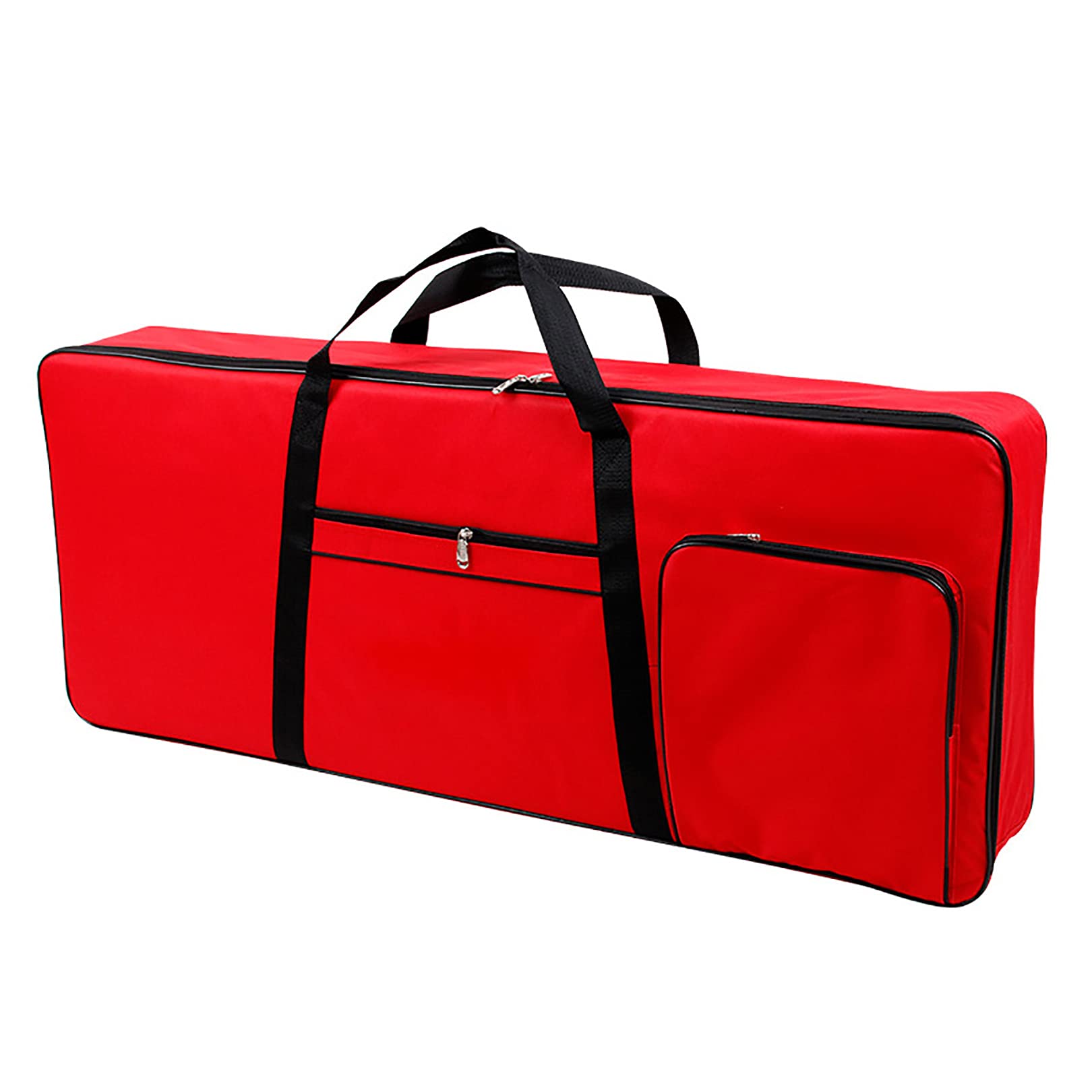 Vilihkc Gigbag für 61 Tasten, tragbar, langlebig, wasserdicht, 600D-Oxford-Stoff mit 10 mm Baumwolle, gepolsterte Tasche, Gigbag, 101,6 x 40,6 x 15,2 cm, Rot, Für Reisen