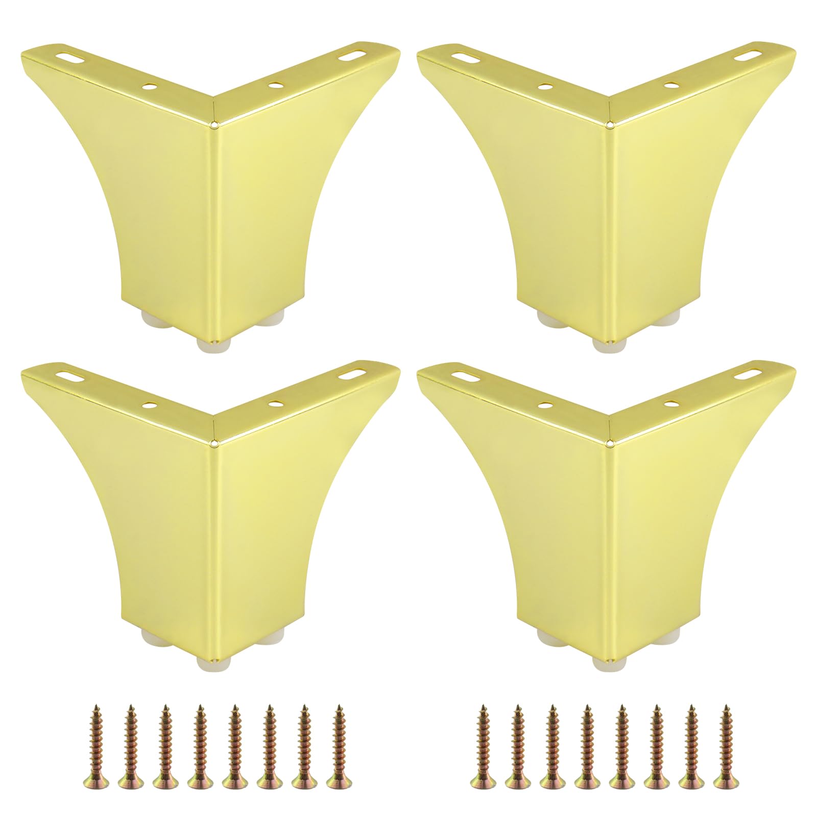 Geesatis Furniture Leg Accessories 4 pcs Furniture Legs 4 inch / 10 cm Height Metal Sofa Legs Replacement, Minimalist Design, for Sofa Coffee Table