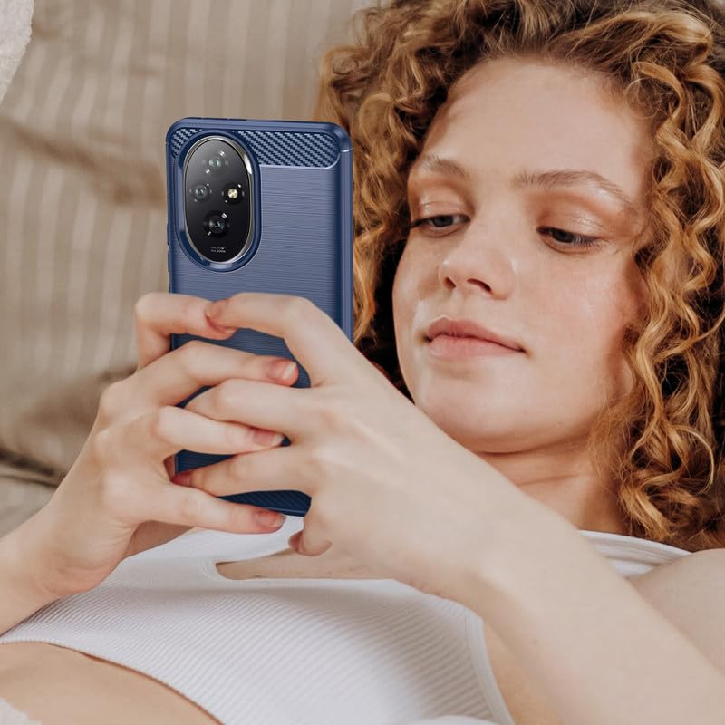 Image of Hybrid Carbon Fiber Back Case for Honor 200 (Blue)