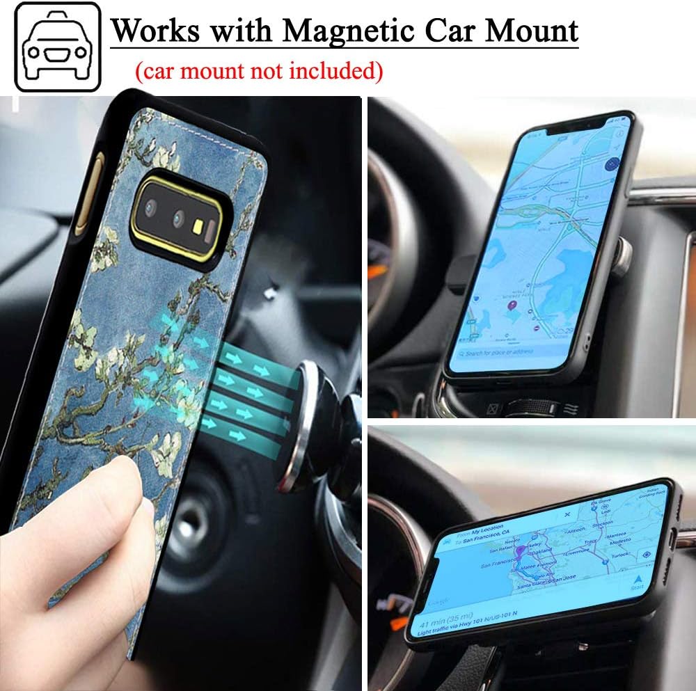 MEFON Galaxy S10e Wallet Case Leather Detachable, Durable Slim, Enhanced Magnetic Closure, with Wrist Strap, Card Slot, Kickstand, Luxury Flip Folio Phone Cases for Samsung Galaxy S10e (Blossom)