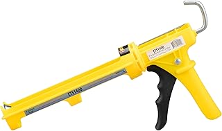 Dripless Consumer Grade Smooth Round Rod Caulk Gun C150 | Dripless Metal Caulking Gun for 10oz Sealant and Adhesive Silicone Cartridges or Tubes | 5:1 Thrust Ratio