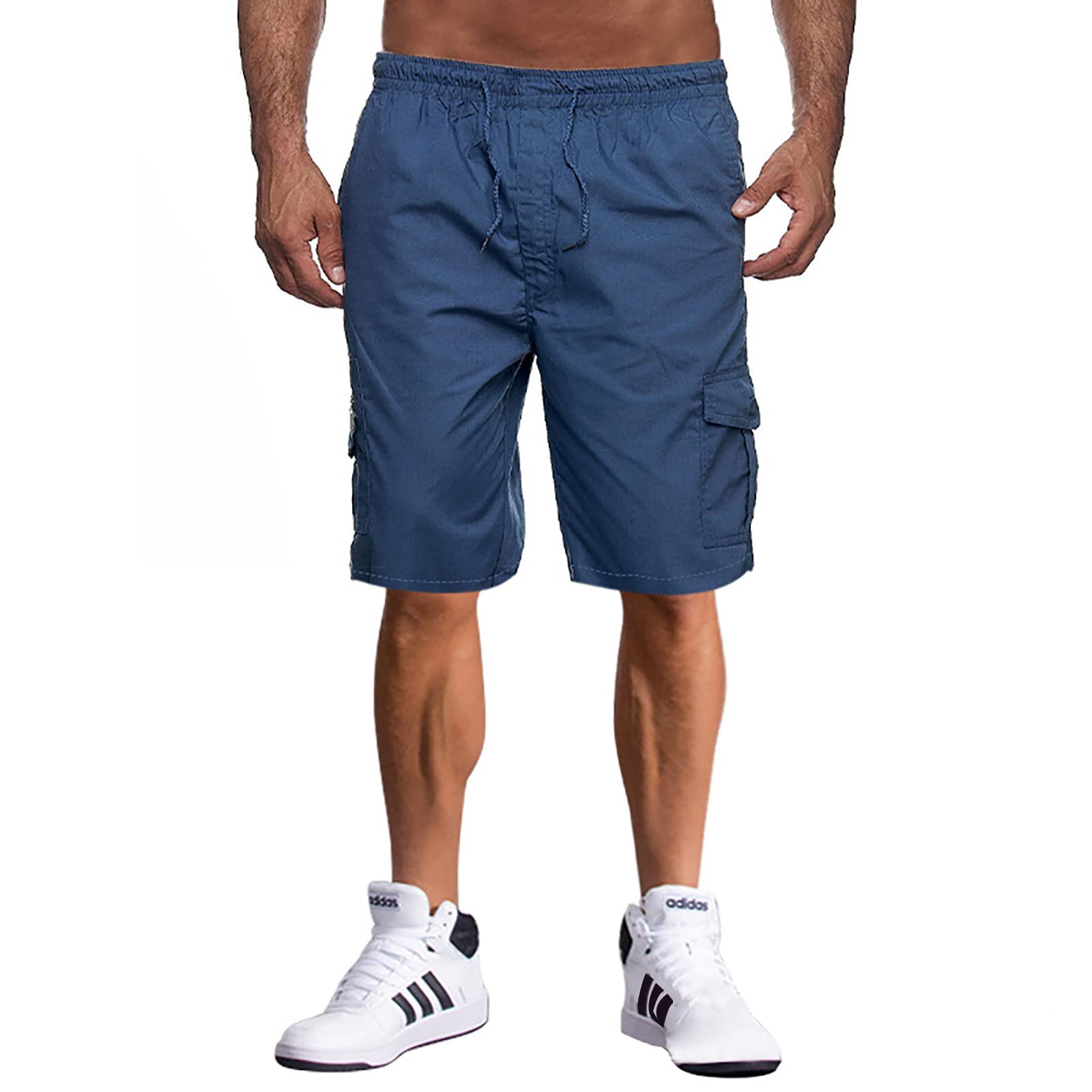 YawYews Men's Cargo Shorts Athletic Work Shorts with Multi Pocket Casual Workout Hiking Golf Shorts