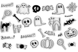 Halloween Silicone Clear Stamps for Spooky DIY Projects