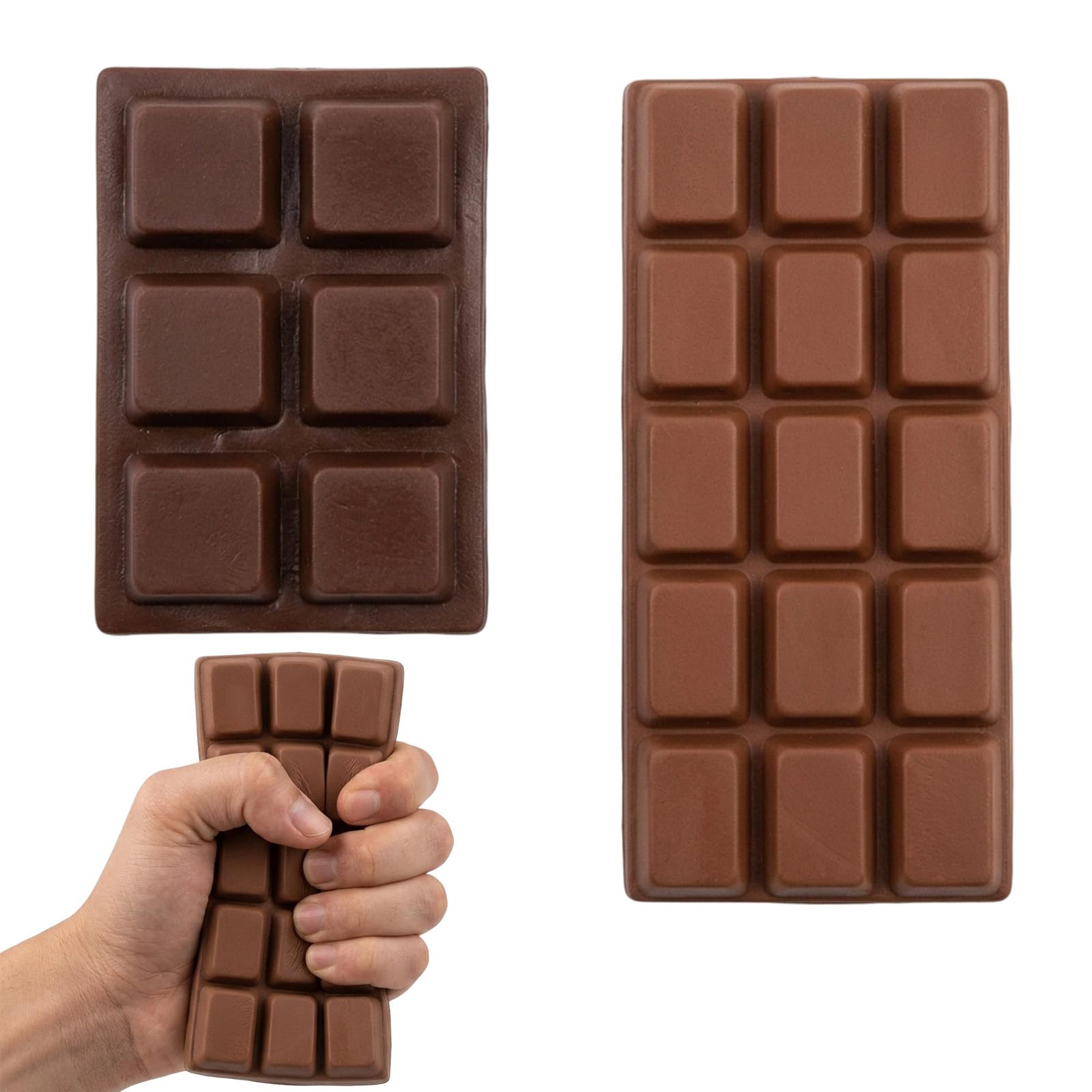 2 PCS Chocolate Squishy, Chocolate Set of Slow Rising Squishies, Giant Squishy for Relax, Suitable for Office Home Travel Use
