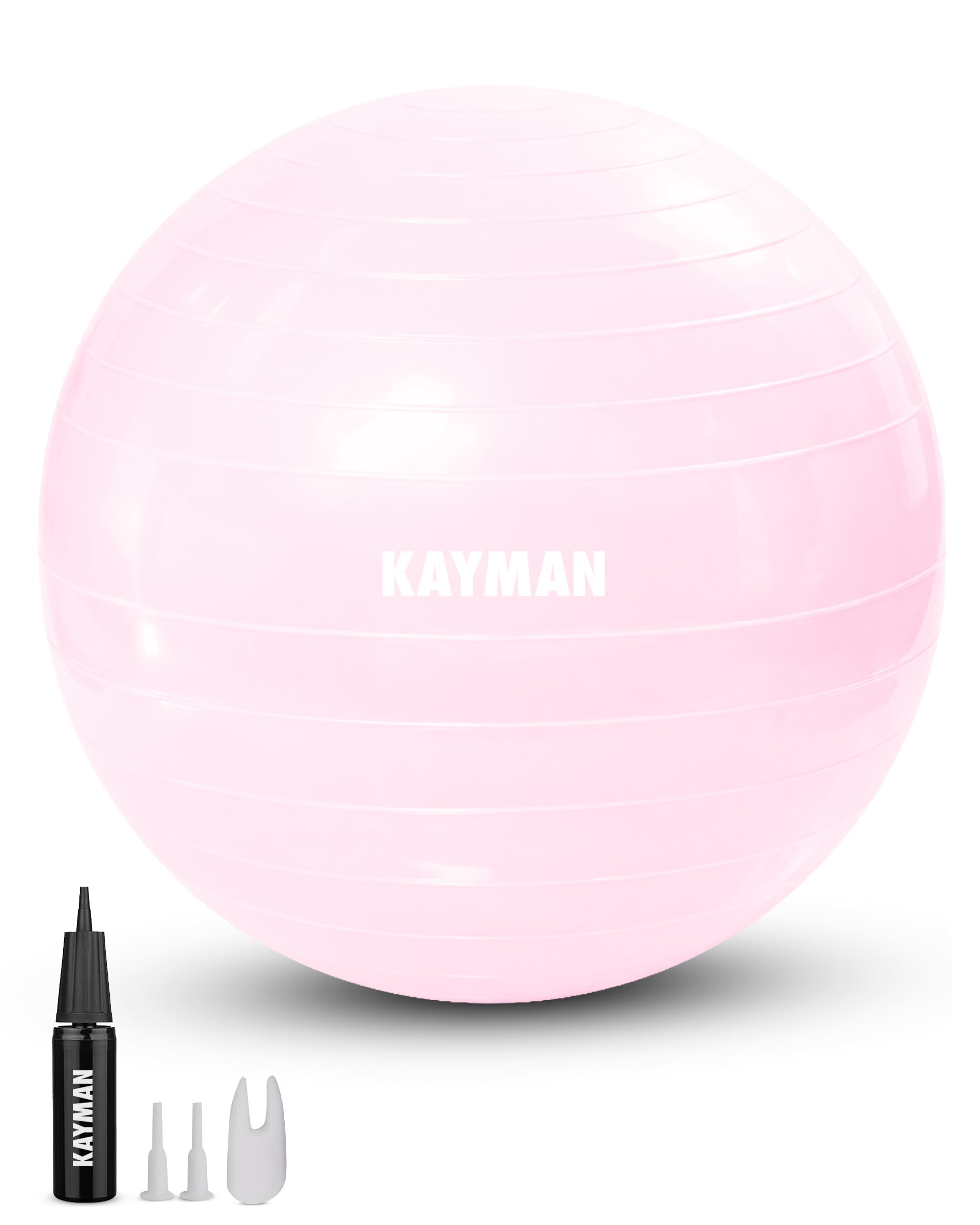 Kayman Exercise Ball Rose Quartz Anti-Burst System Ideal For Yoga PilatesFitness Balance Training Gym And Home Workouts(75Cm) from B&Q