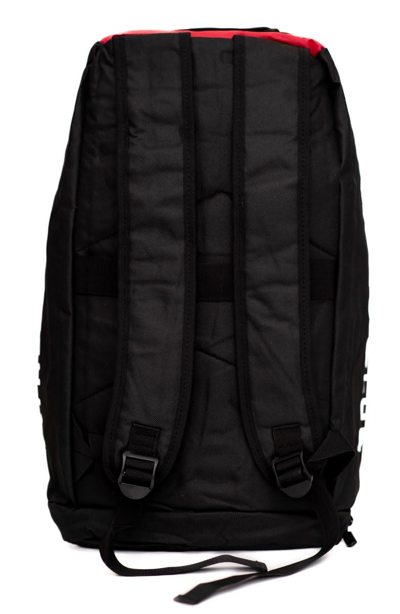 Athletic Club Mochila + Bolsa de Deporte 2 en 1, Negro con Rojo, 51 x 29 x 22 cm, Asas ocultas, Bolsillos Múltiples, Producto Oficial