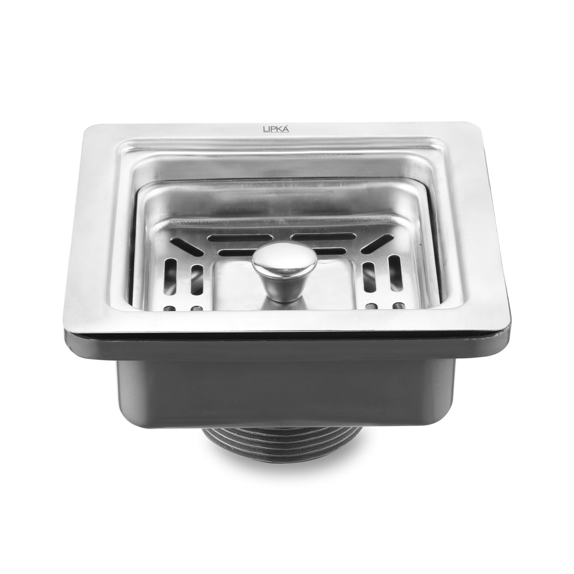 LIPKA 4.5-Inch Square Sink Coupling – Premium Stainless Steel & PVC Drain Coupler | Rust-Free, Durable/Corrosion-Resistant Waste Coupling with Chrome Finish for Kitchen Sink, Basin & Utility Area
