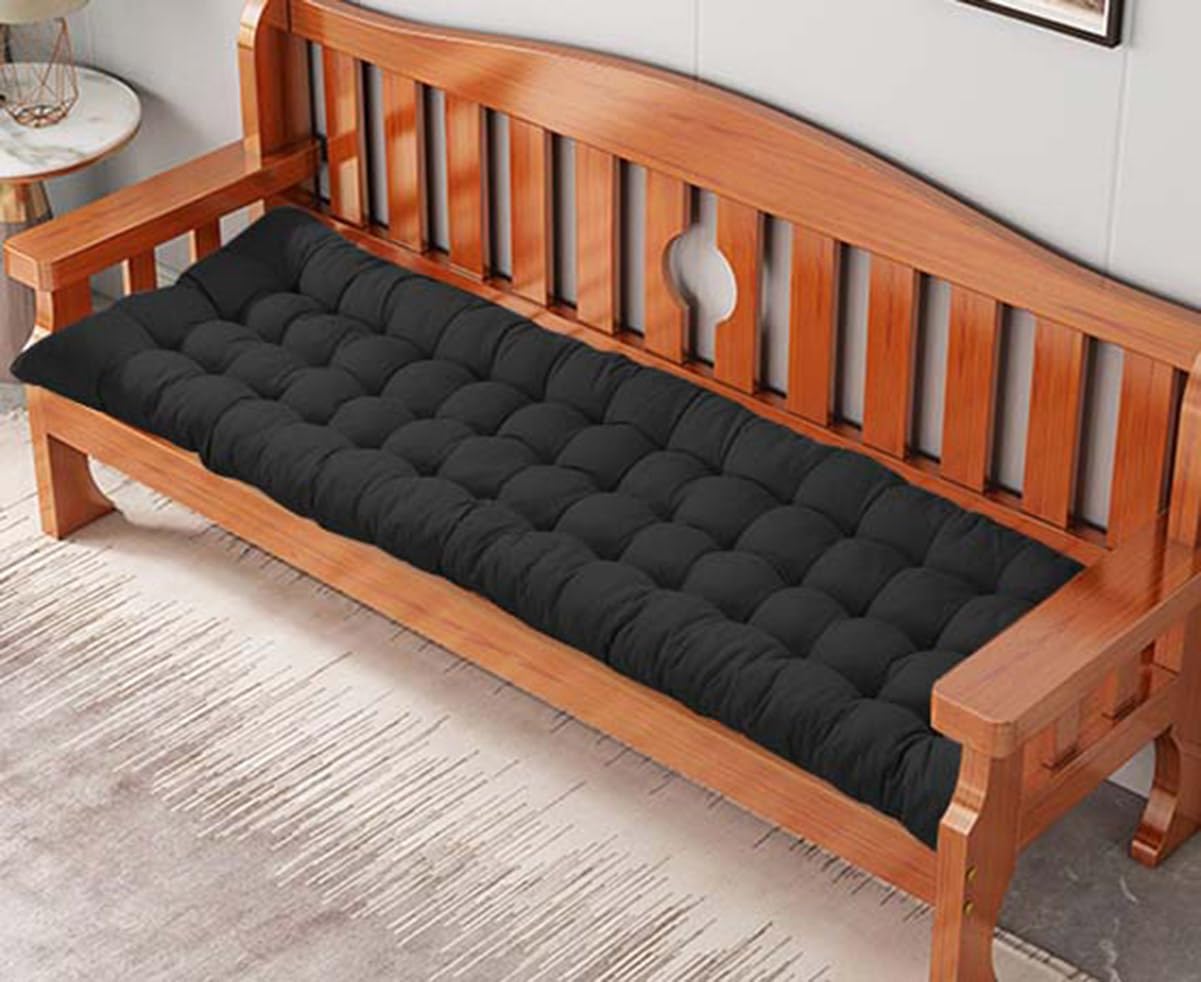 Xpnit Bankkissen 8 Cm Dick – Für 2-/3-Sitzer, 80-120 Cm, Rutschfest, Perl-Baumwolle, Für Terrasse & Gartenbank (Rot, 170x50 Cm)