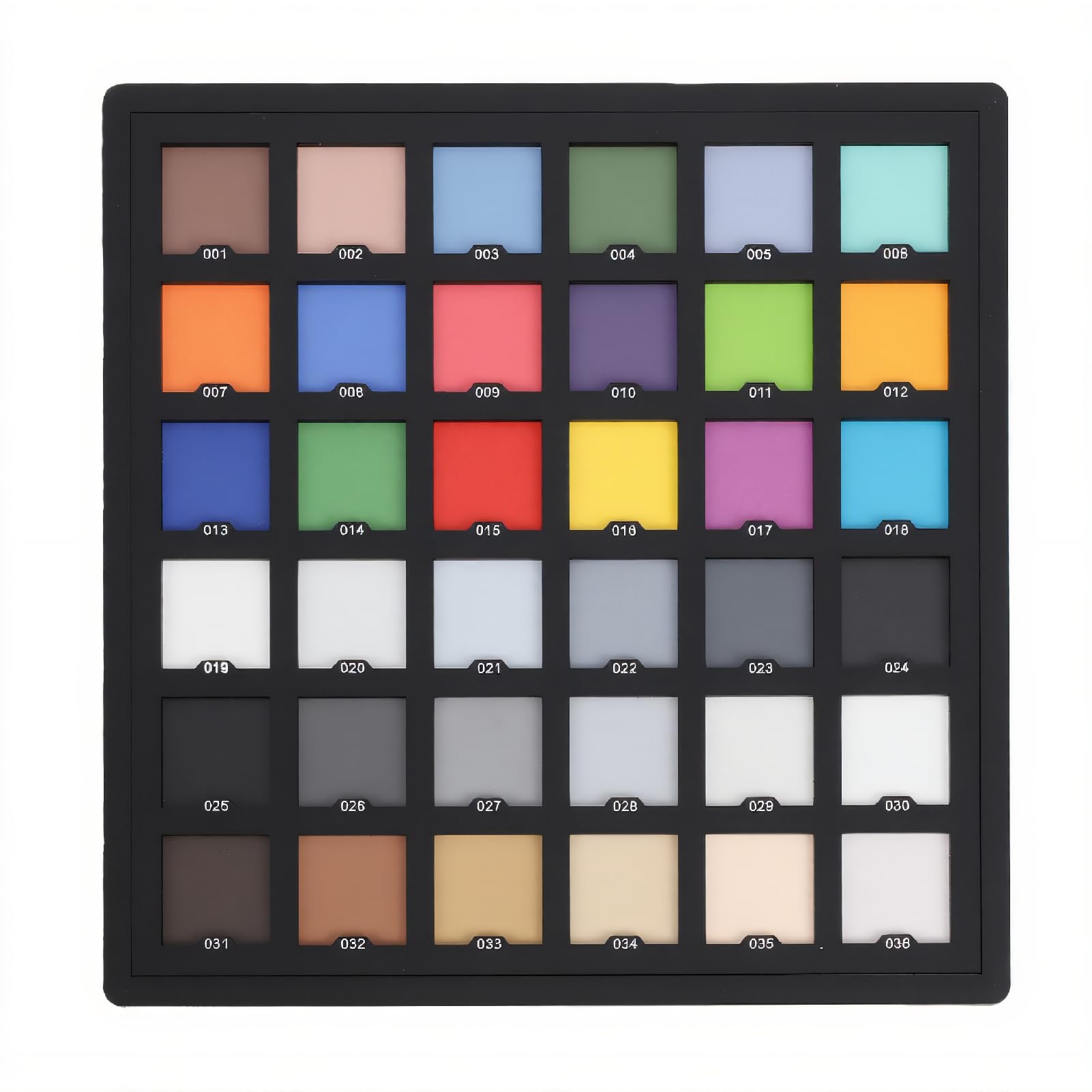 Color Checker Kamera-Farbkorrekturkarte mit 36 ​​Farbfeldern und 8,3 X 8,3 Zoll Großer Acryltafel für Farbgenauigkeit, Weißabgleich und Lightroom in Fotos und Videos.