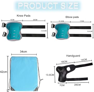 DKDDSSS 8 Pcs Knee Pads for Kids, Kids Knee Pads Elbow Pads Wrist Guards Set, Kids Protective Gear Set, for Girls Boys Roller Skates, Skateboard, Bike, Cycling Age 3-10 Years