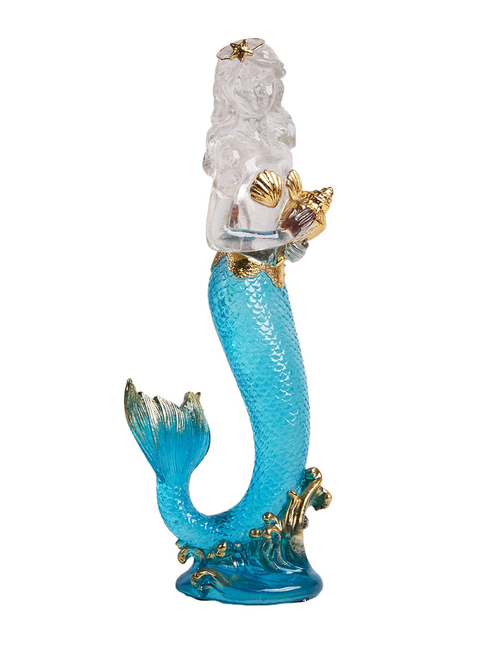 SEINHIJO Figura de Sirena Decorativa Femenina Escultura Moderna Adorno 25cm