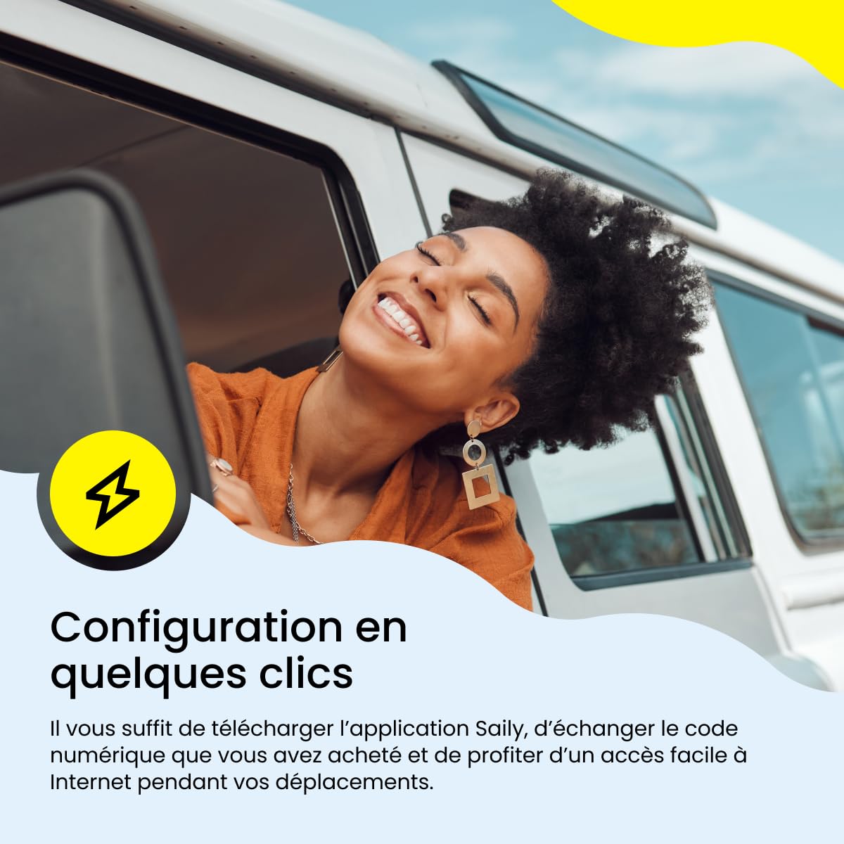 Saily, forfait de données eSIM pour la France, 10 Go/30 jours, fonctions de sécurité, code numérique │ France