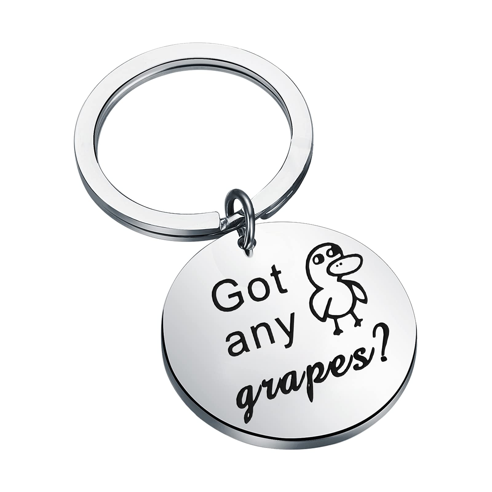 FAADBUK Got Any Grapes Duck Keychain Duck Lover Gift Duck Song Inspired Gift