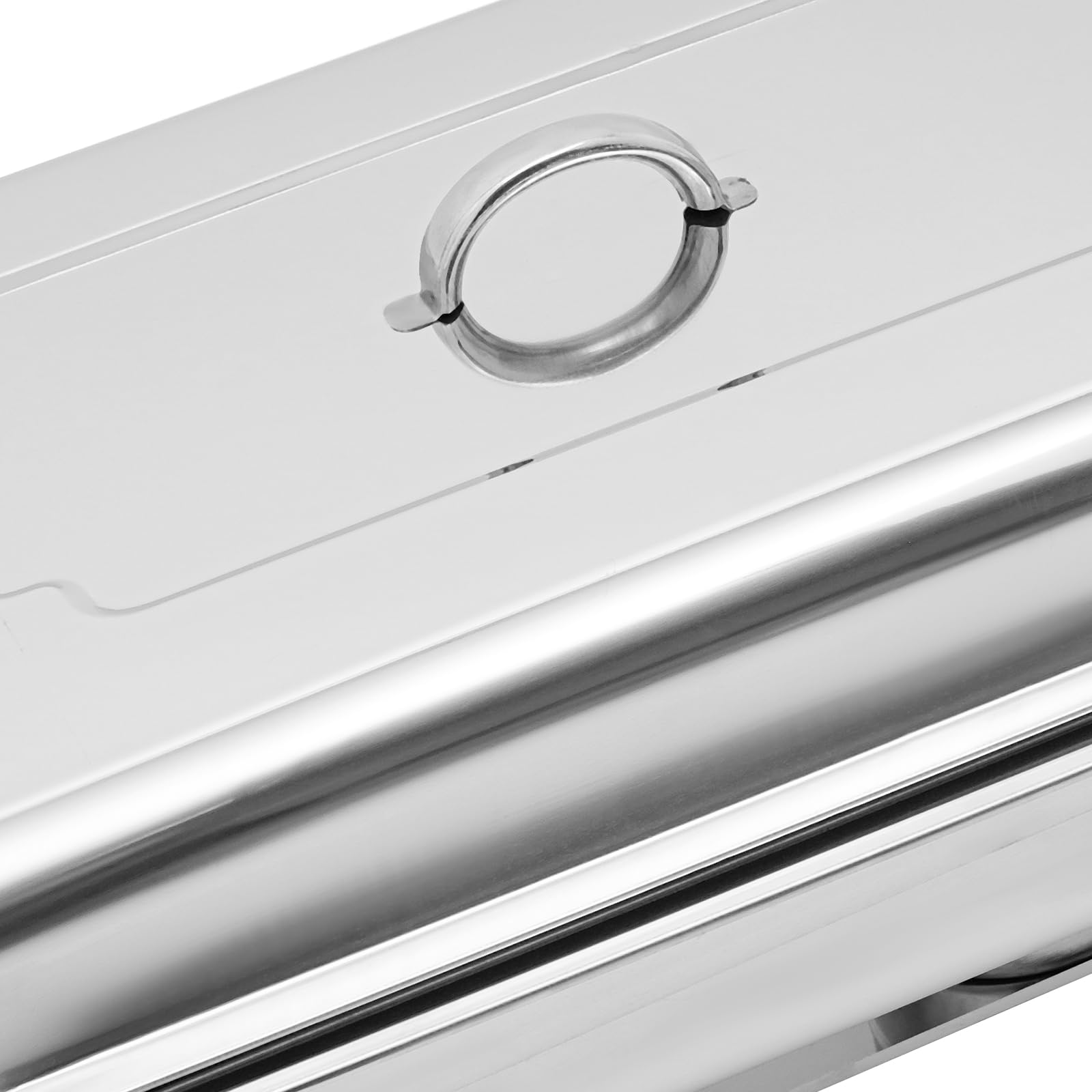 Chafing Dish - Set di scaldavivande professionali in acciaio inox, 9 l, set di contenitori termici per buffet, per catering buffet e feste, con copertura (2)