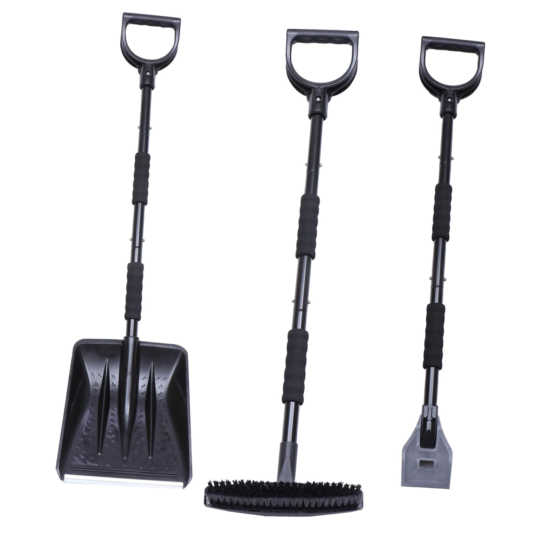1juego Herramientas para Quitanieve Cepillo Raspador y Pala Desmontables para Autos Camiones y Techos Invierno