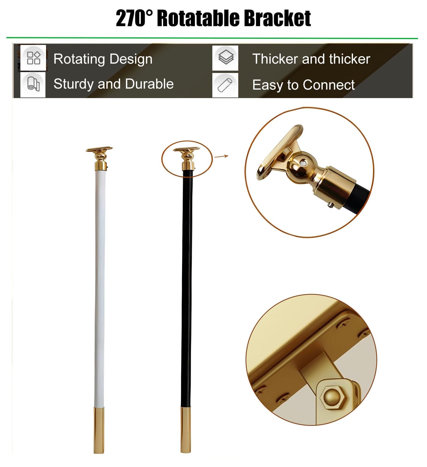 Balustrady 75/85/95/105/115/125 cm, 2/5/10 sztuk Schody ze śrubami Okrągła aluminiowa poręcz na schody zewnętrzne, taras, werandę, wysoce spersonalizowana, czarna - 10 sztuk - 95 cm/37,5 cala