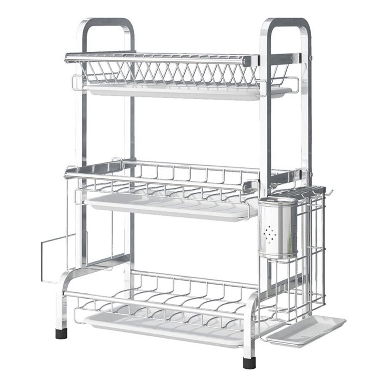 Cup Holder Kitchen Sink Caddy Organizer Luxury 2-Tier Cup Holder Detachable Storage Rack for Kitchen Counter Tray Storage