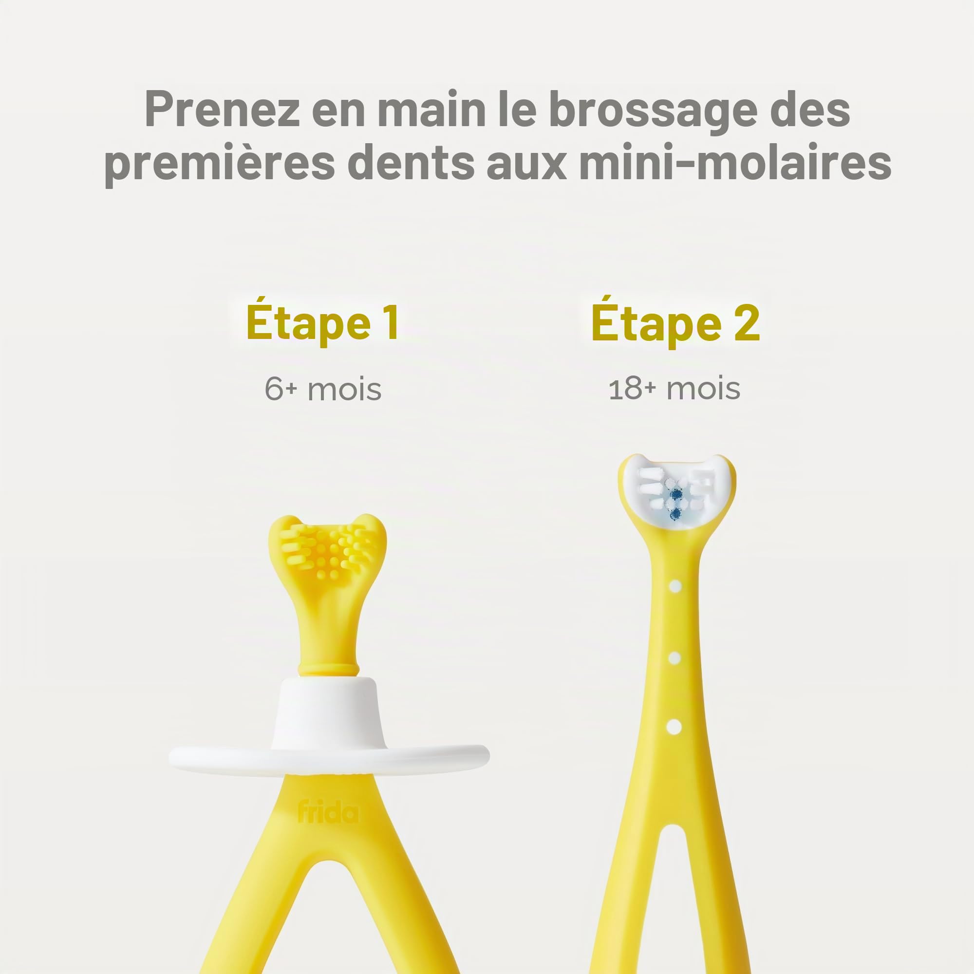 Frida Baby Grow-with-Me Ensemble de brosses à dents d'apprentissage