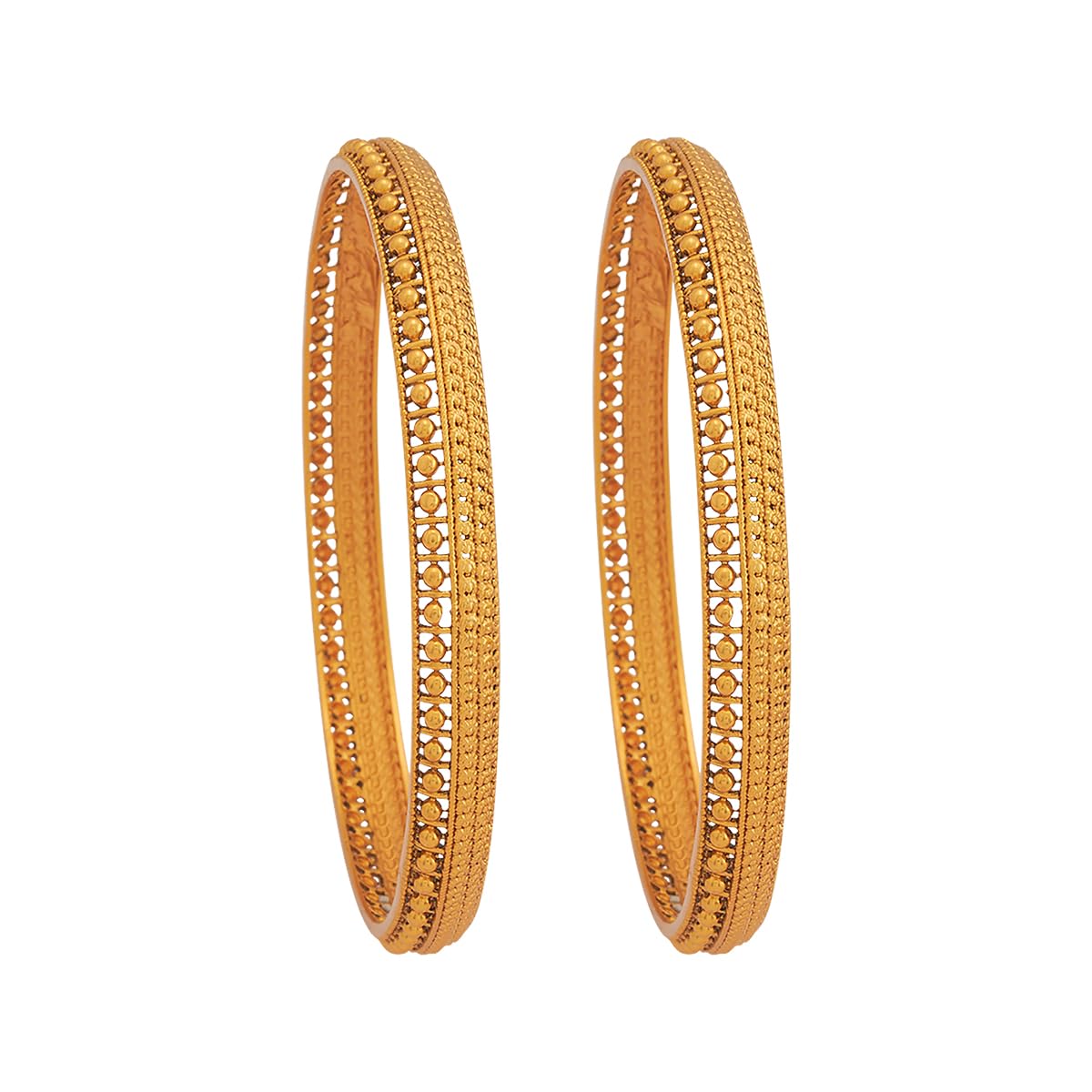 Fashion Jewellery Gold Polished Copper Antique Bangles, Best for Festive & Special Occasion-image-10